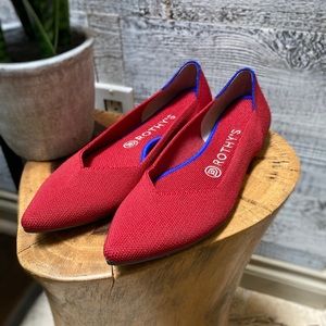 Rothy's | The Point I - Pointed Flats -
7.5, Chili Red